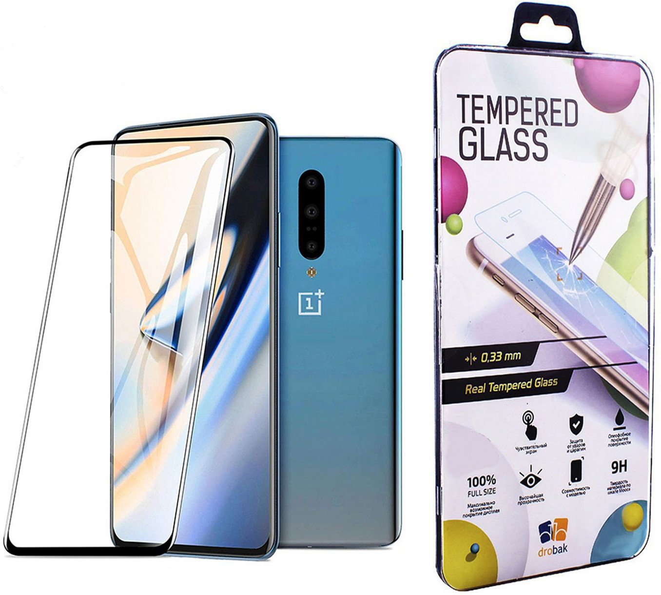 

Защитное стекло Drobak для OnePlus 8 Black