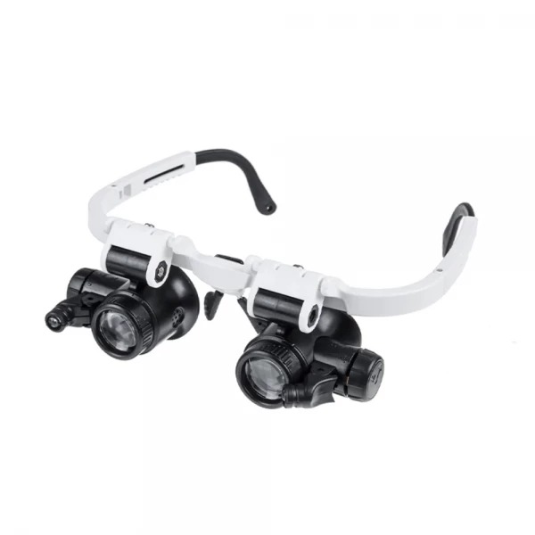 

Бинокулярная лупа Magnifier 9892H-3, увел.- 6X-20X с LED