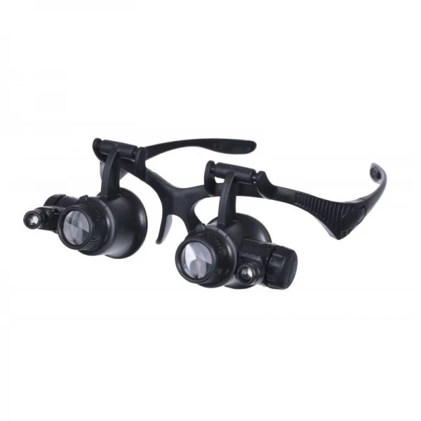 

Лупа-очки бинокулярные Magnifier 9892G, увел.- 10X-25Х с Led