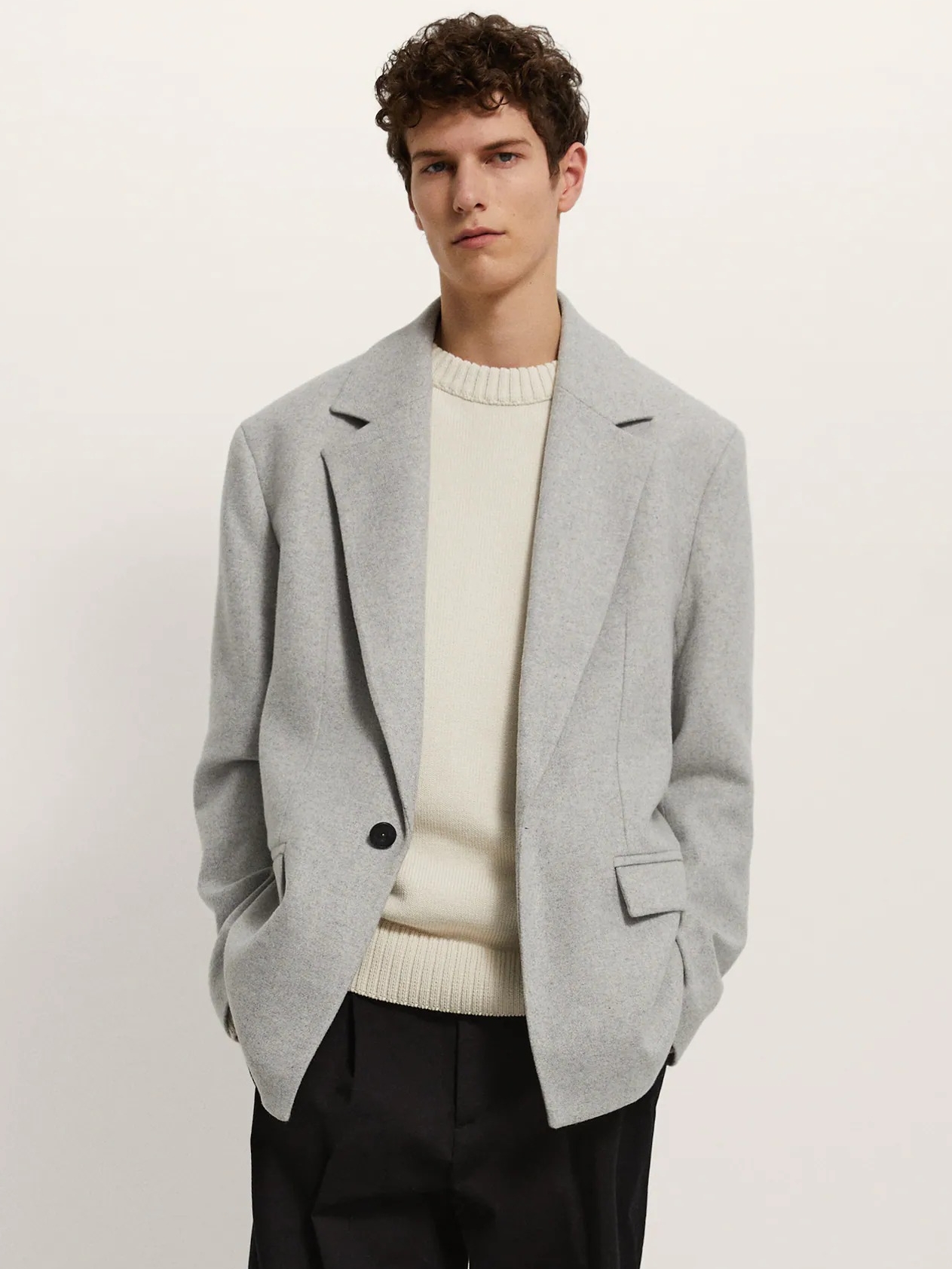 

Пиджак Zara 3057-011-803  Светло-серый, Пиджак Zara 3057-011-803 54 Светло-серый