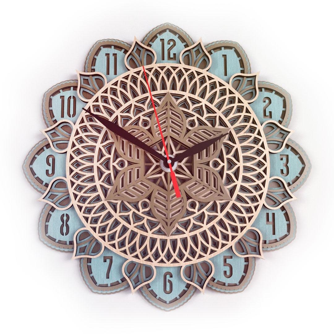 

Интерьерные настенные часы из дерева Мандала MCLO10009 hand made, раскрась сам хенд мейд (MCLO10009-hm)