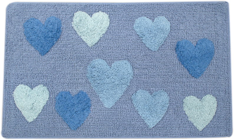 

Коврик Irya Hearts blue голубой 50х80 (svt-2000022242387)
