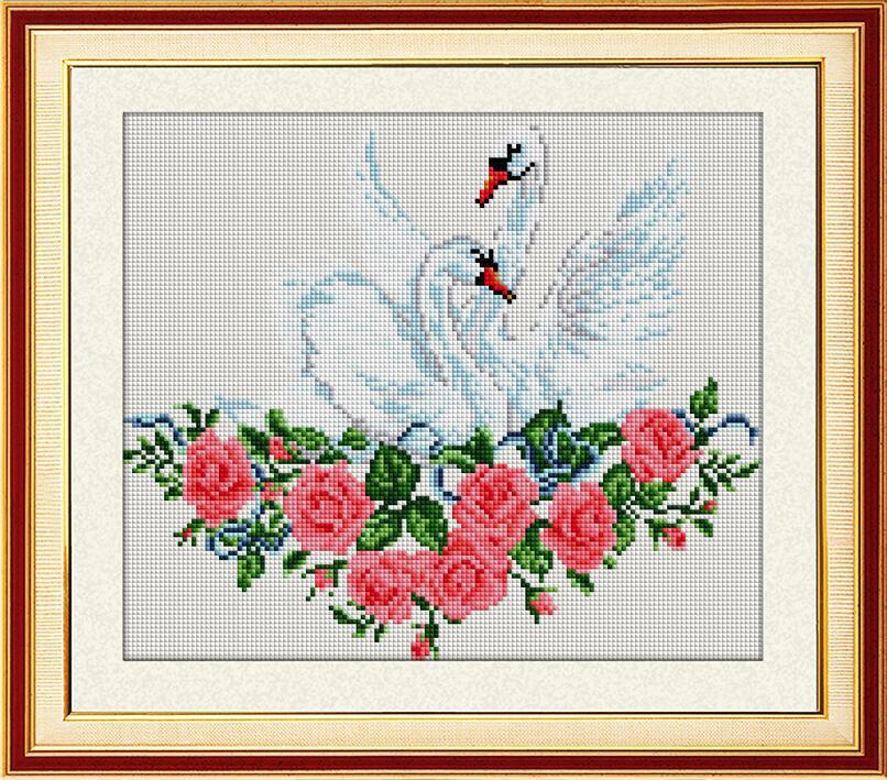 

Алмазная мозаика Пара лебедей Dream Art 30383 38x46см 18 цветов, квадр.стразы, полная зашивка. Набор алмазной вышивки