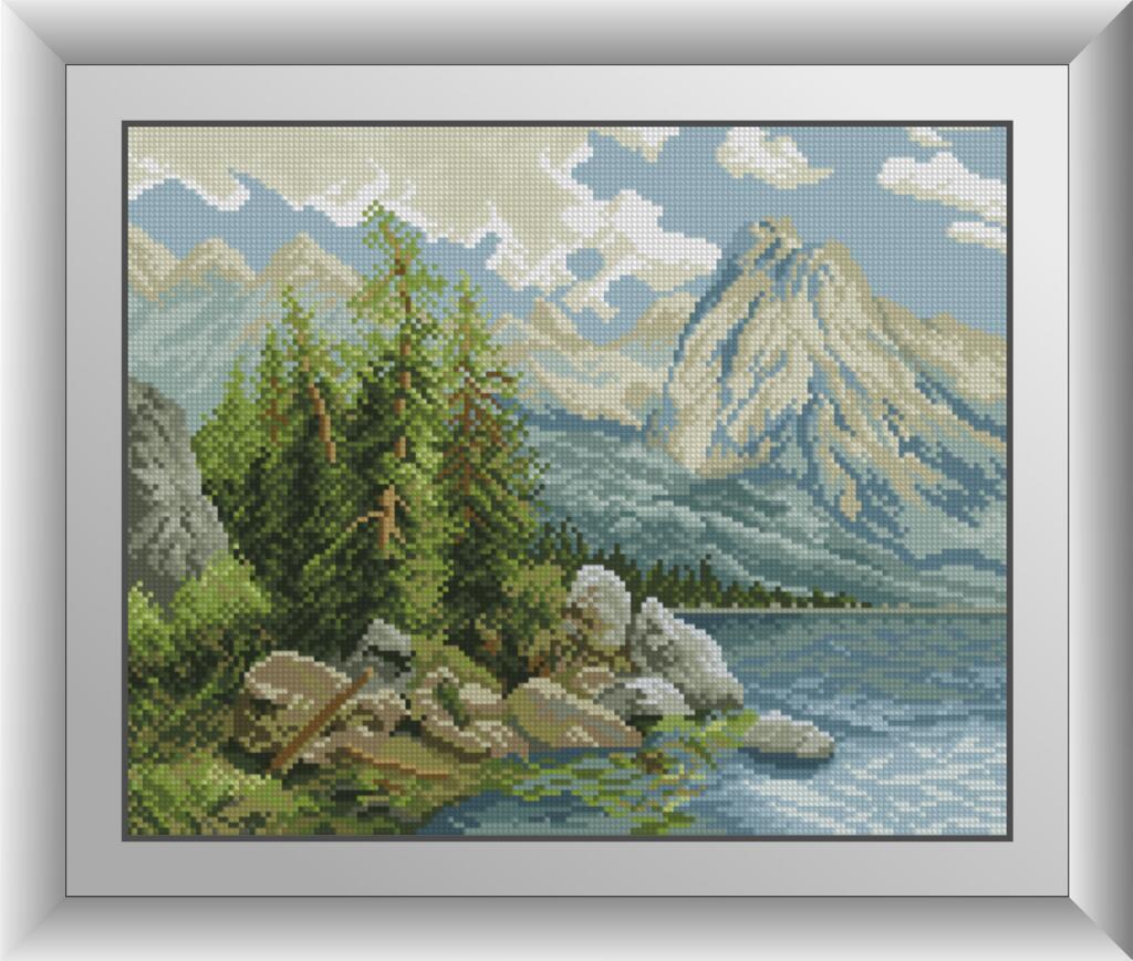 

Алмазная мозаика Озеро в горах Dream Art 30547 33x41см 30 цветов, квадр.стразы, полная зашивка. Набор алмазной вышивки