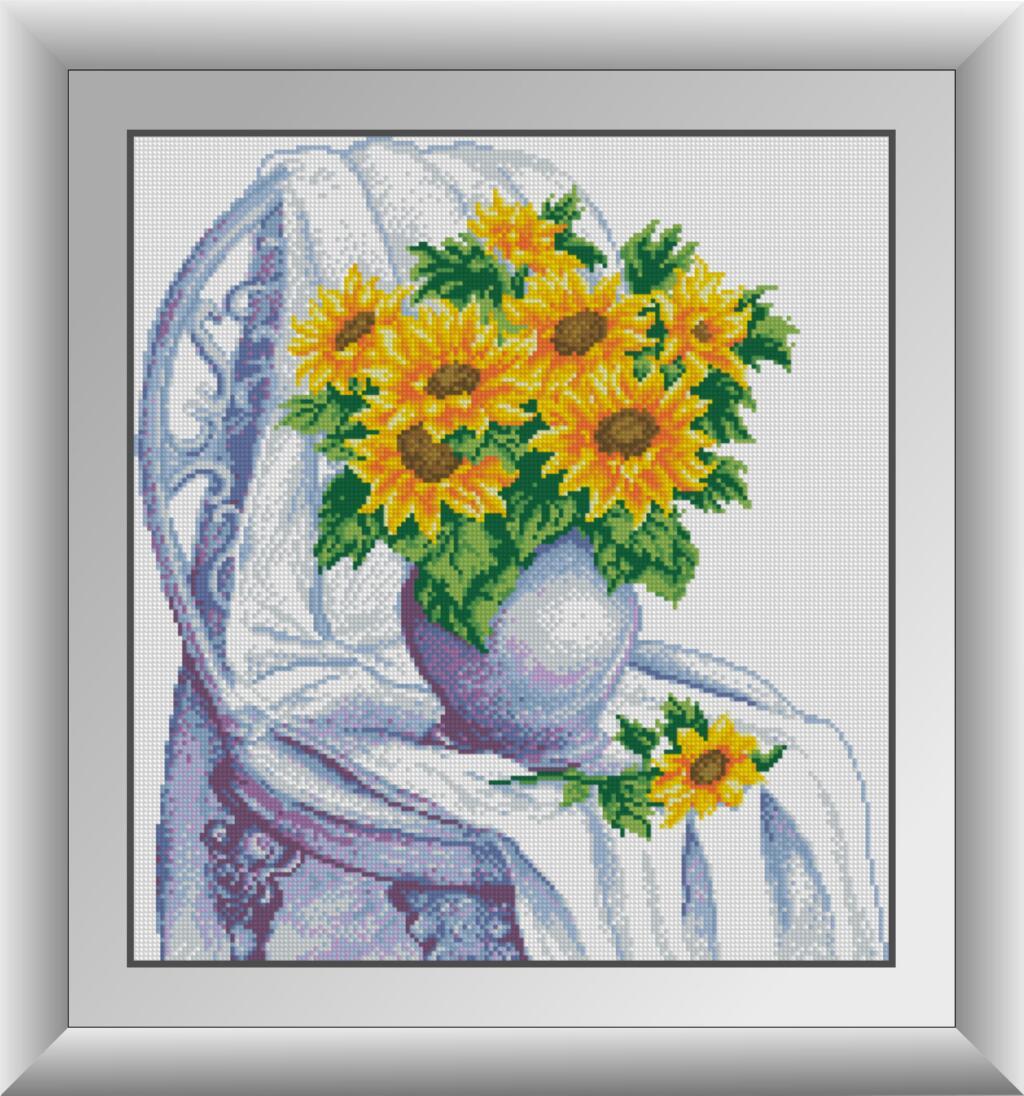 

Алмазная мозаика Подсолнухи Dream Art 30051 43х47см 19 цветов, квадр.стразы, полная зашивка. Набор алмазной вышивки