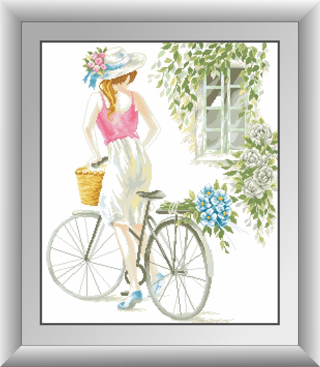 

Алмазная мозаика Девушка с велосипедом Dream Art 30456 57x68см 27 цветов, квадр.стразы, полная зашивка. Набор алмазной вышивки