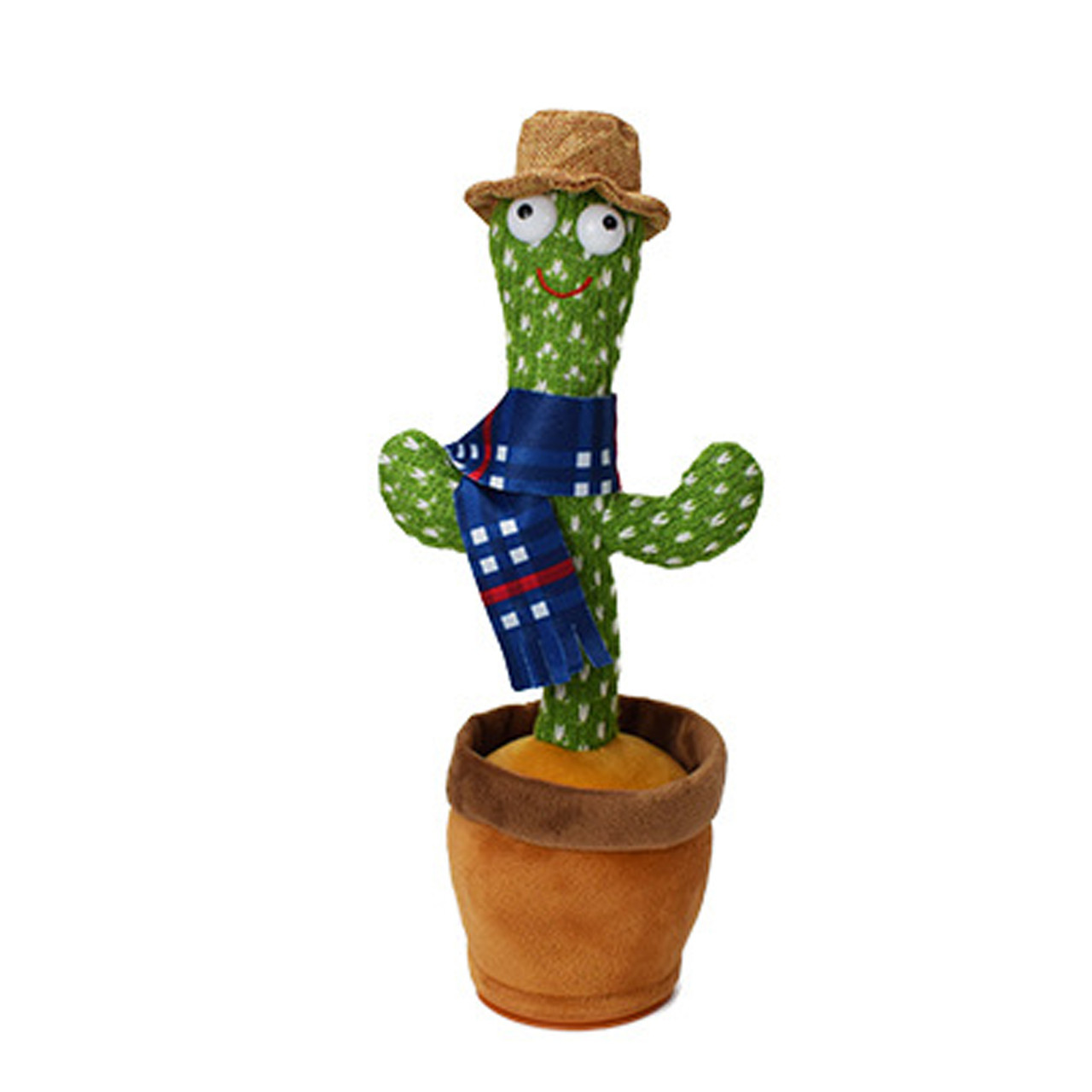 

Интерактивный плюшевый танцующий кактус повторюшка Dancing Light Cactus с подсветкой, поющий песни