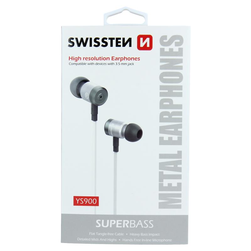 

Навушники SWISSTEN EARBUDS SUPERBASS YS900 SILVER/WHITE 51105004 (bc-370049)