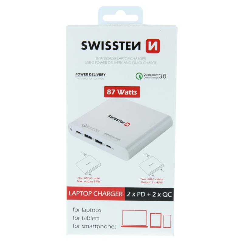 

Зарядний пристрій SWISSTEN 87W PD3.0 &QC3.0 PPS 22013340 (bc-369977)