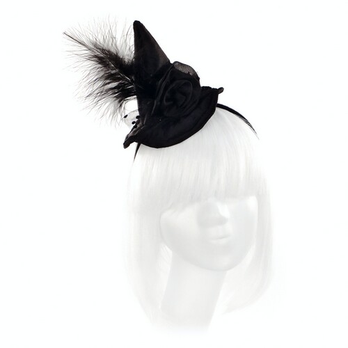 

Колпак Ведьма мини на обруче SETA Decor 19-165BLK