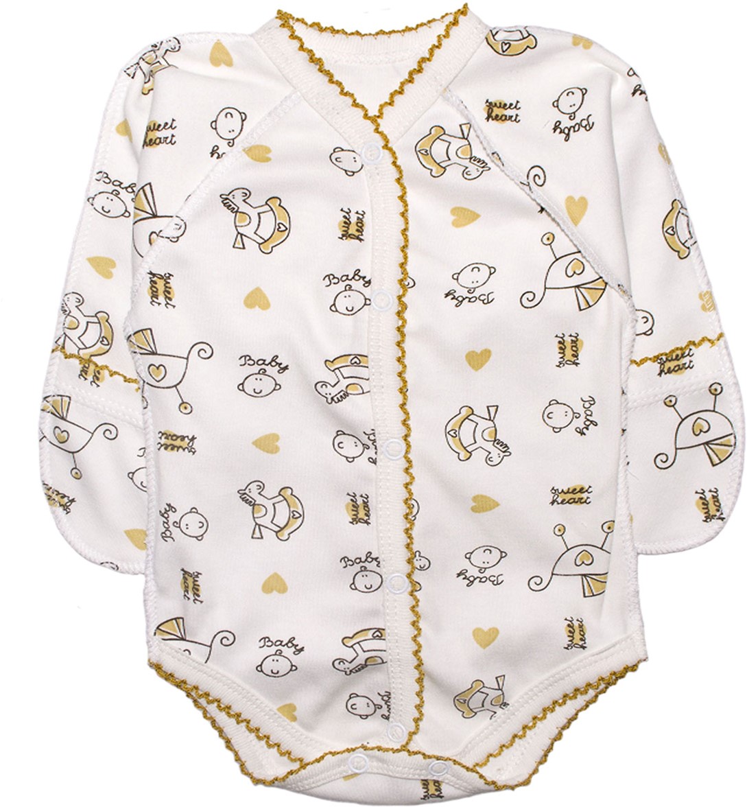 

Боди Малыш Style Коляска БД-01 40 р 62-68 см Молочное