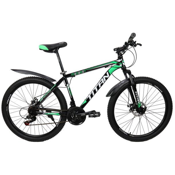 

Велосипед Titan Energy 26" 17" Чёрный-Зеленый-Белый