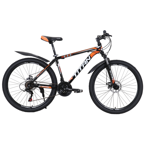 

Велосипед Titan Energy 26" 17" Чёрный-Оранжевый-Белый