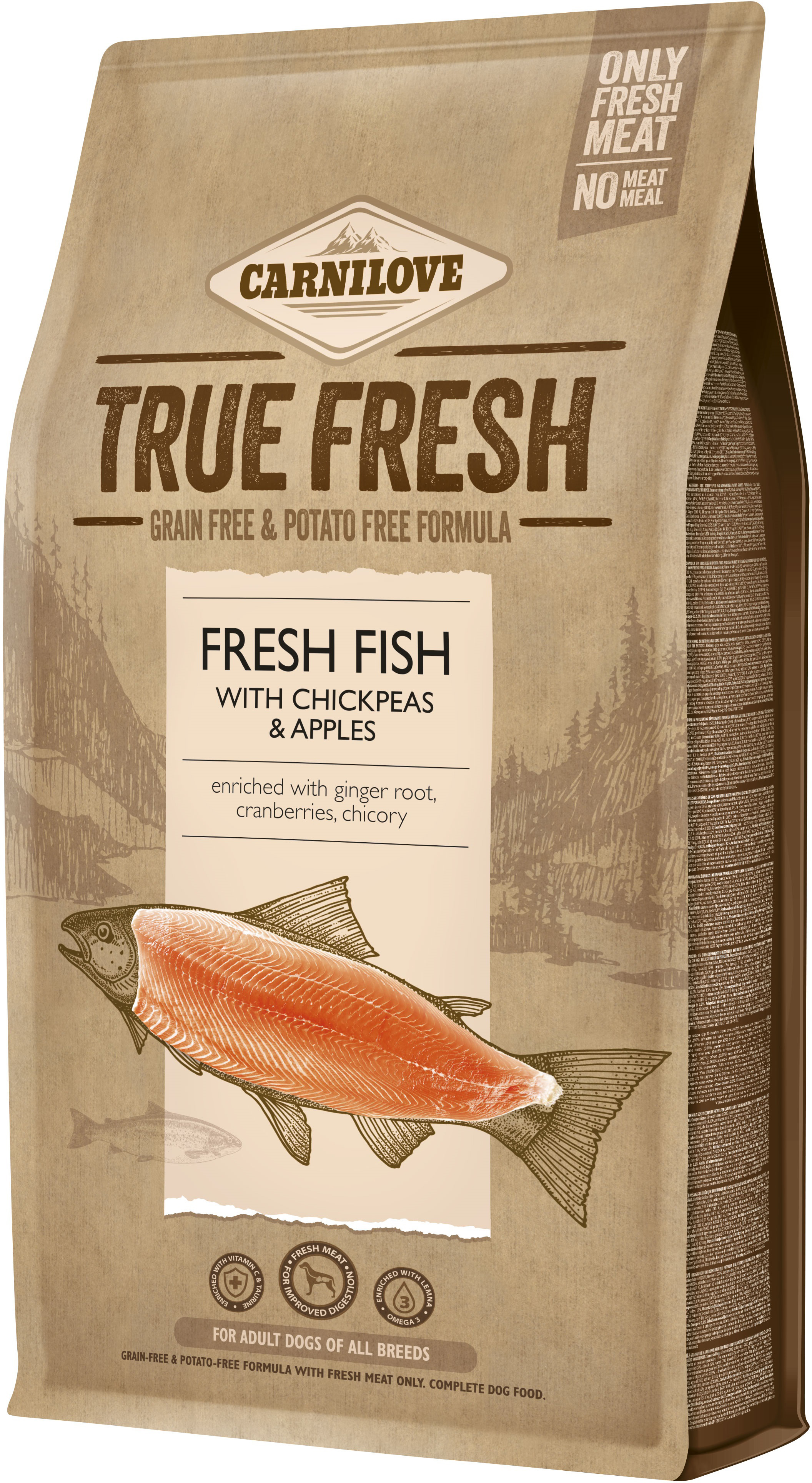 

Сухой корм для собак Carnilove True Fresh FISH for Adult dogs с рыбой 4 кг