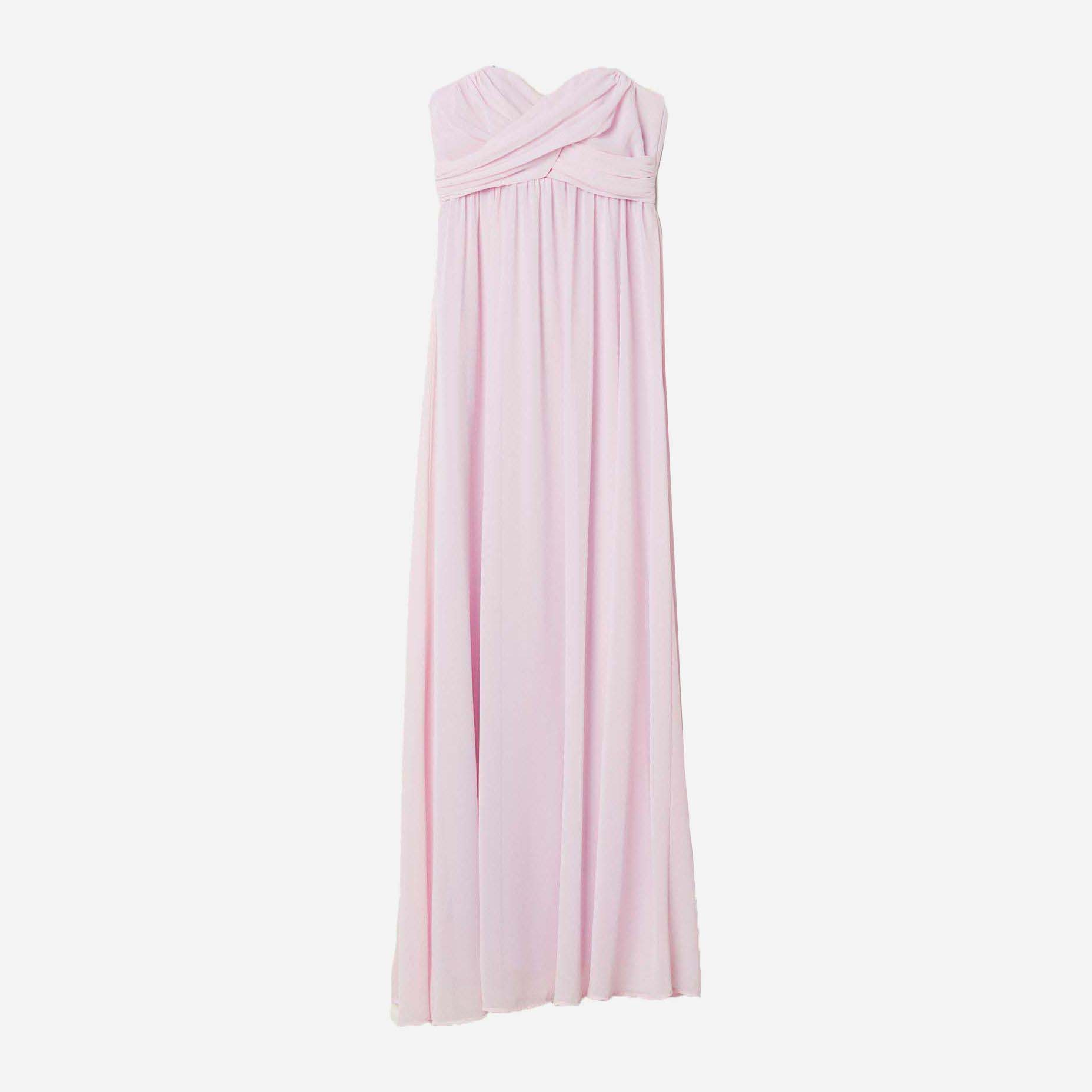 Акція на Сукня довга літня жіноча H&M 56608013 34 Світло-рожева від Rozetka