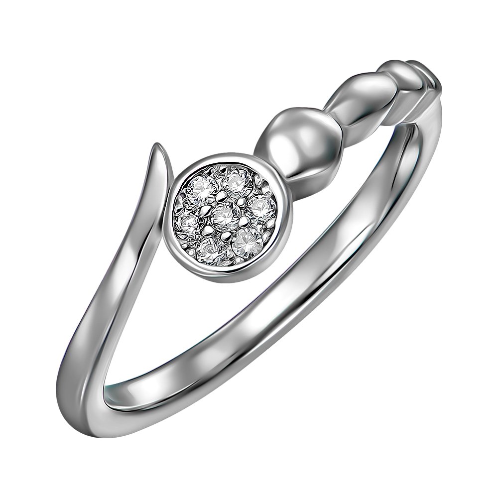

Серебряное кольцо с фианитами 000152412 16 размера