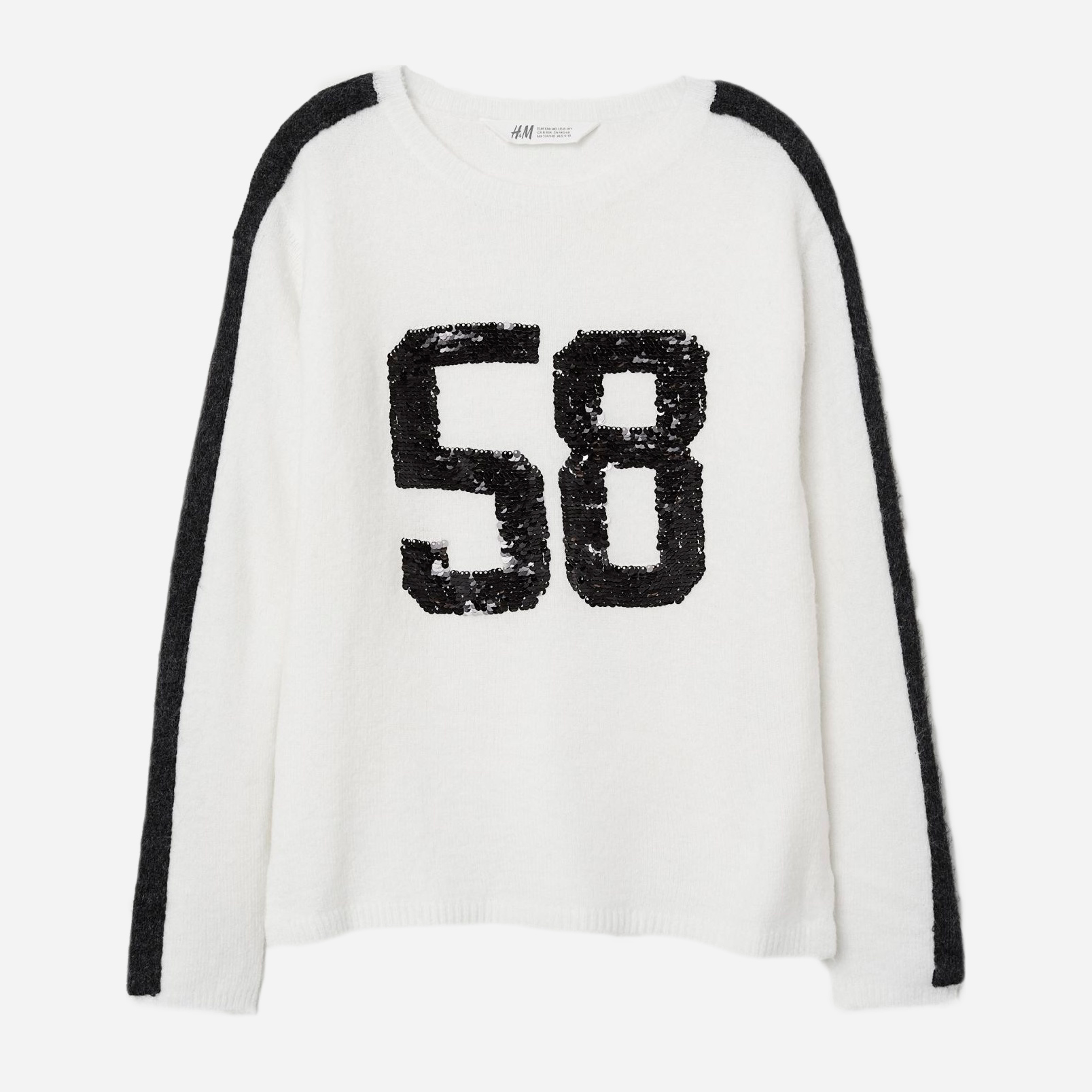 

Джемпер H&M 2201-627262 170 см Белый пайетки