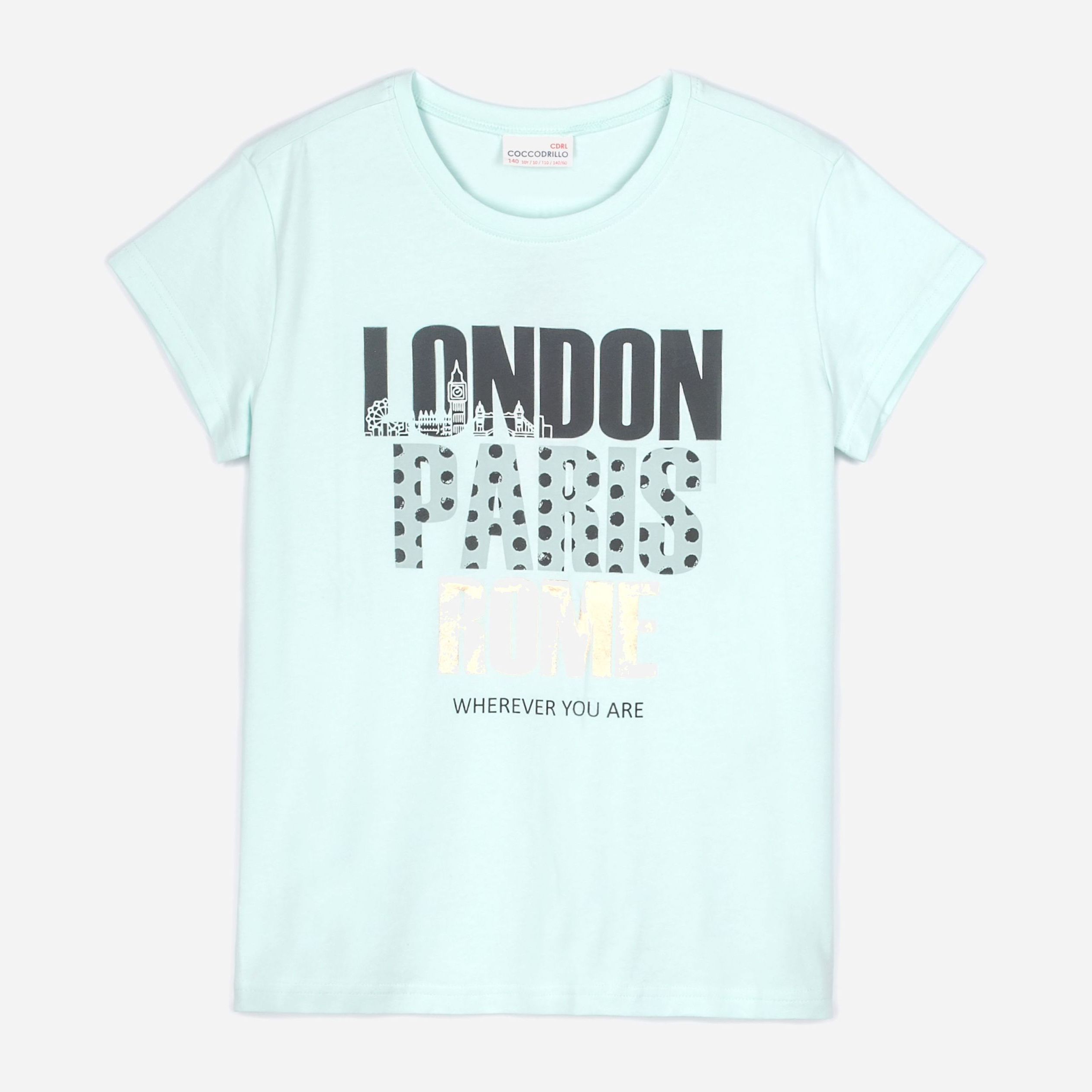 

Футболка Coccodrillo Everyday Girl WC2143212EVG-031 128 см Мятная (5904705748210)