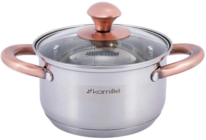 

Кастрюля Kamille Catalin 5л из нержавеющей стали с мерной шкалой Kamille KM-4934