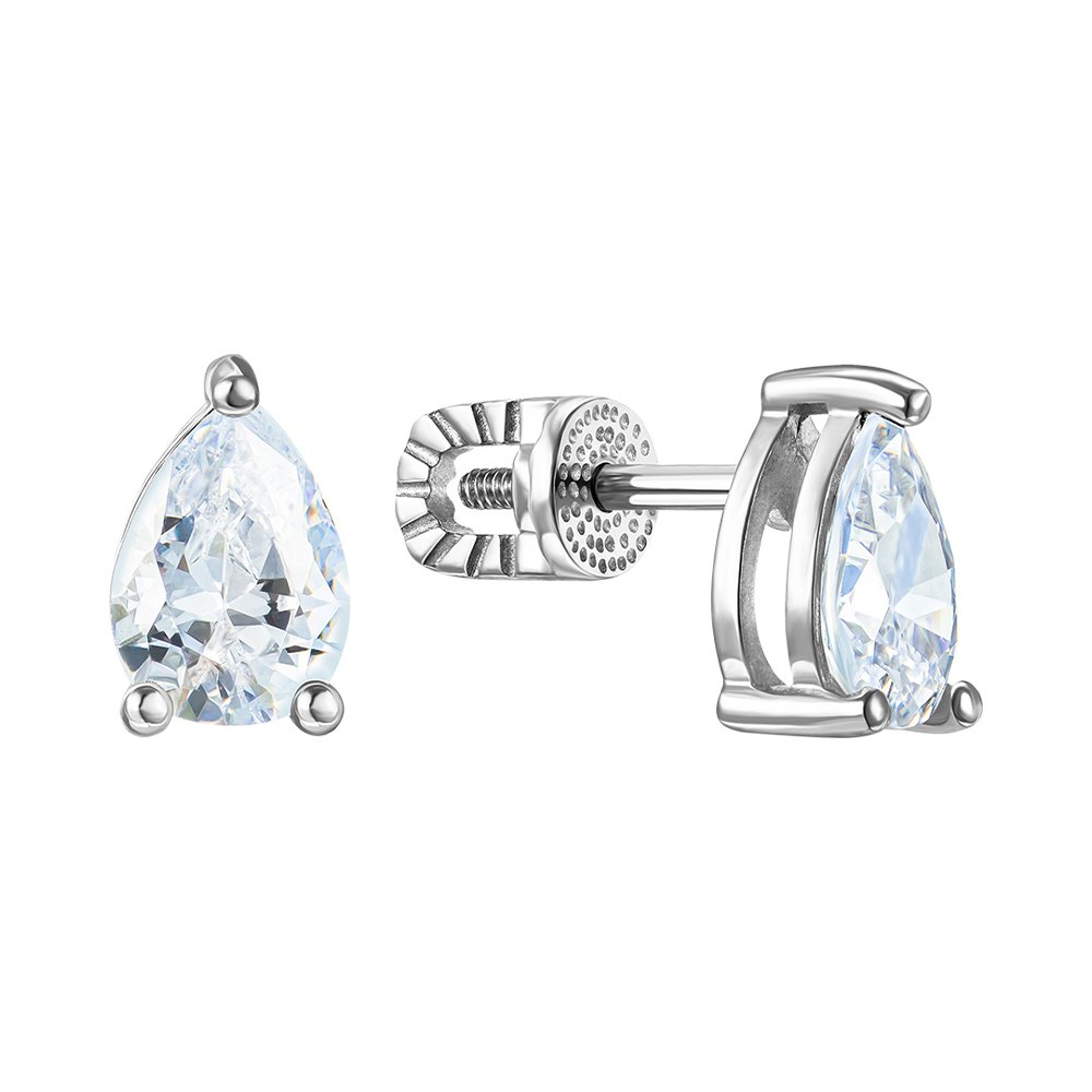 

Серебряные серьги с фианитами 000151546