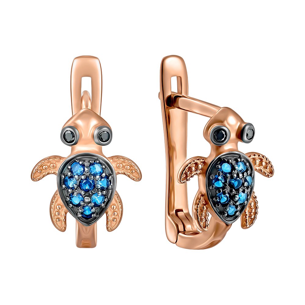 

Серьги из красного золота с фианитами 000152597