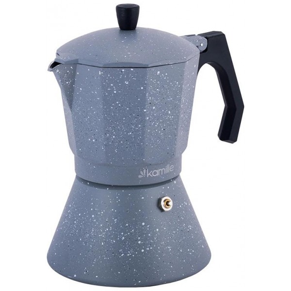 

Кофеварка гейзерная Kamille Andel Grey 600мл на 12 чашек