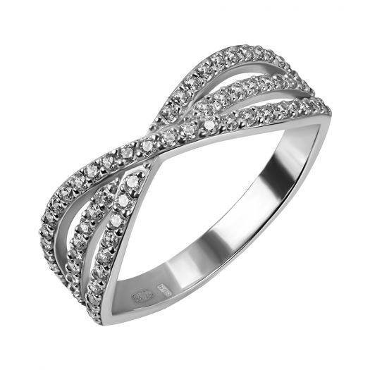 

Серебряное кольцо бесконечности с камнями Анита UMAX 10408