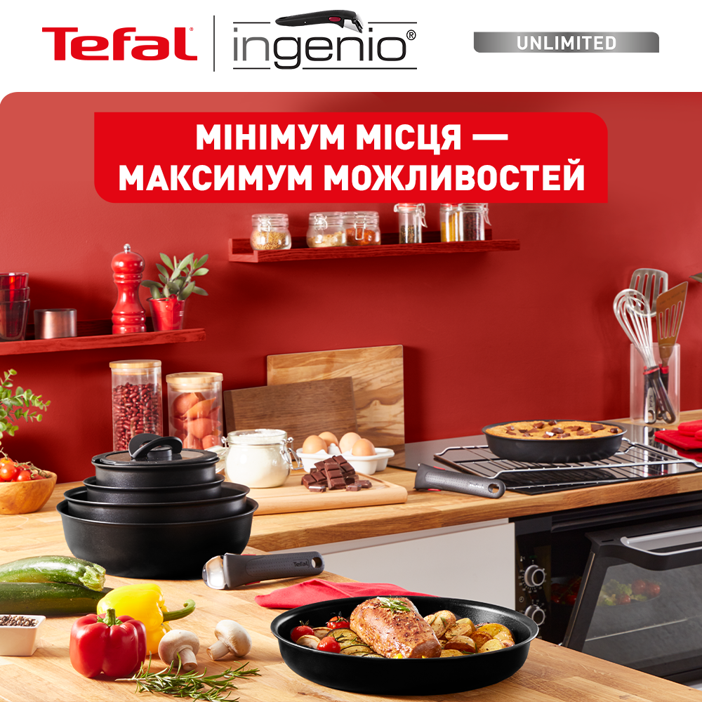 TEFAL Ingenio Unlimited Induction Non-Stick 3-pc Frypan Set L7638942