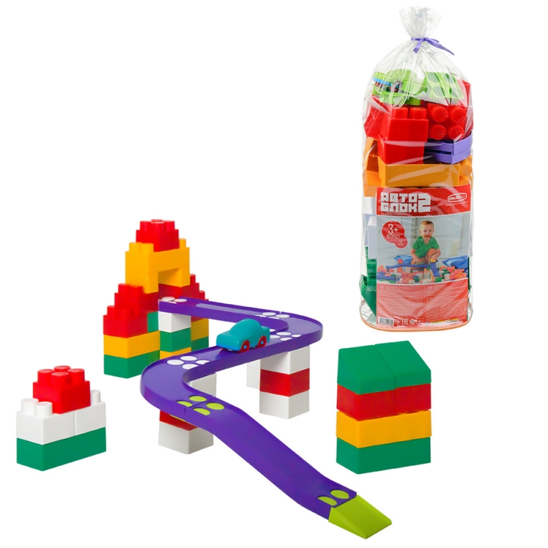 

Пластиковый конструктор Colorplast Авто Блок №2 52дет. (1784)