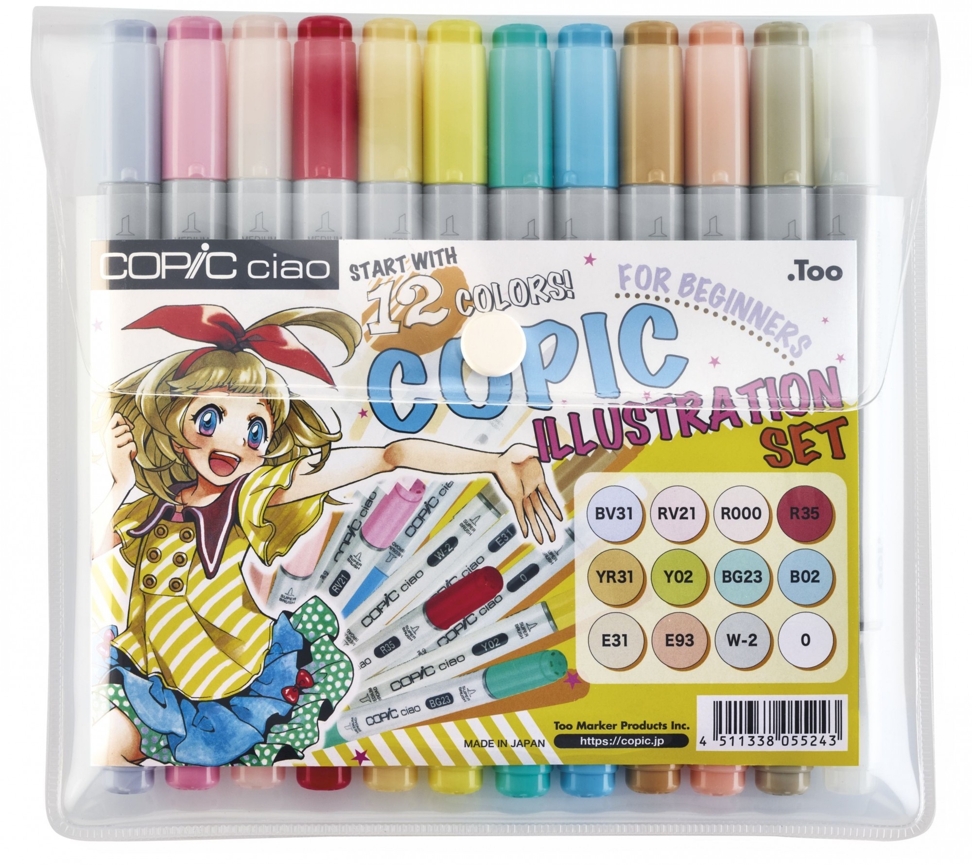 

Набор спиртовых маркеров Copic Ciao Illustration Set 12 шт (22075912-1)