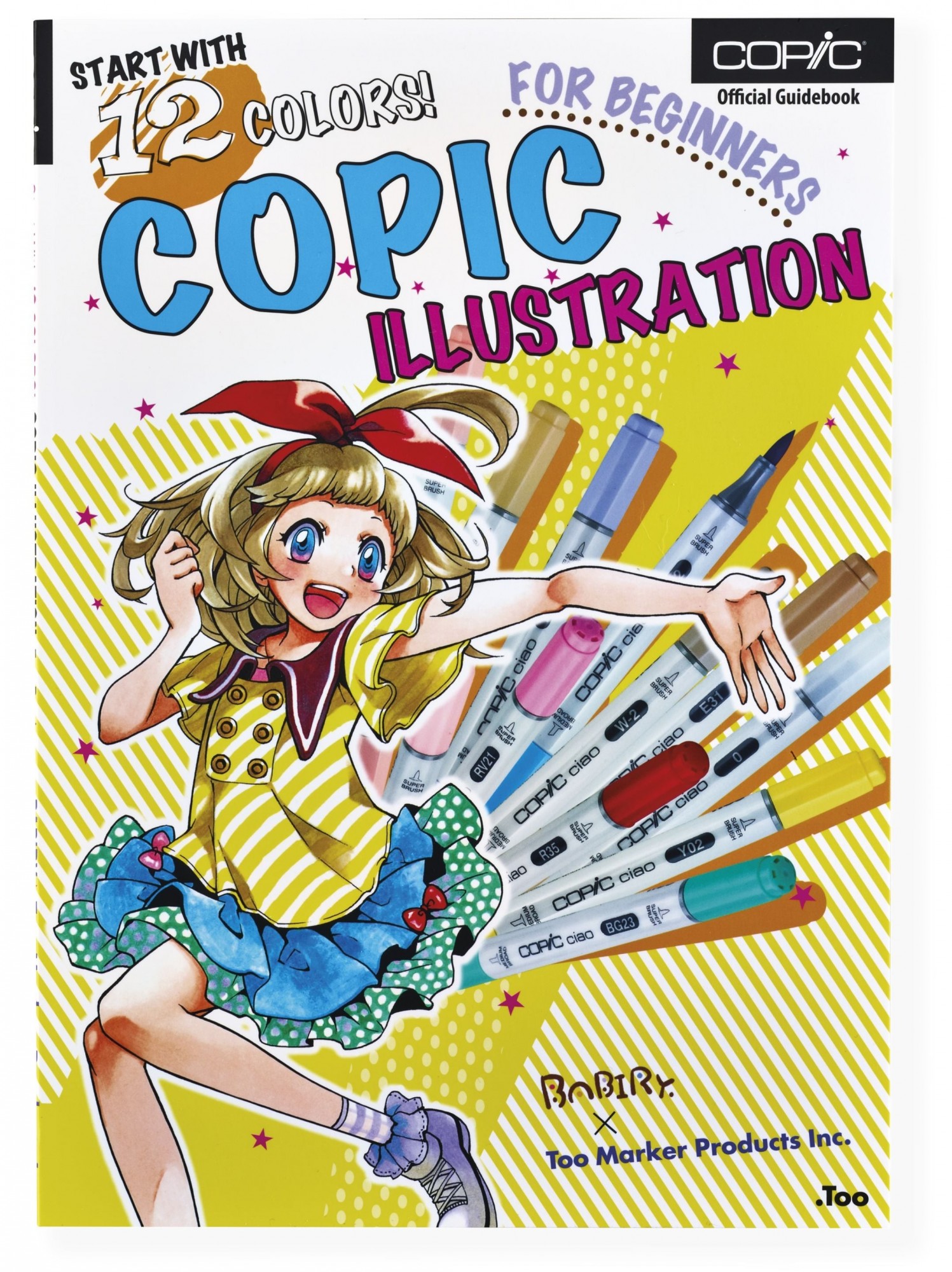 

Набор спиртовых маркеров Copic Ciao + Book Illustration Beginners 12 шт (22075912)