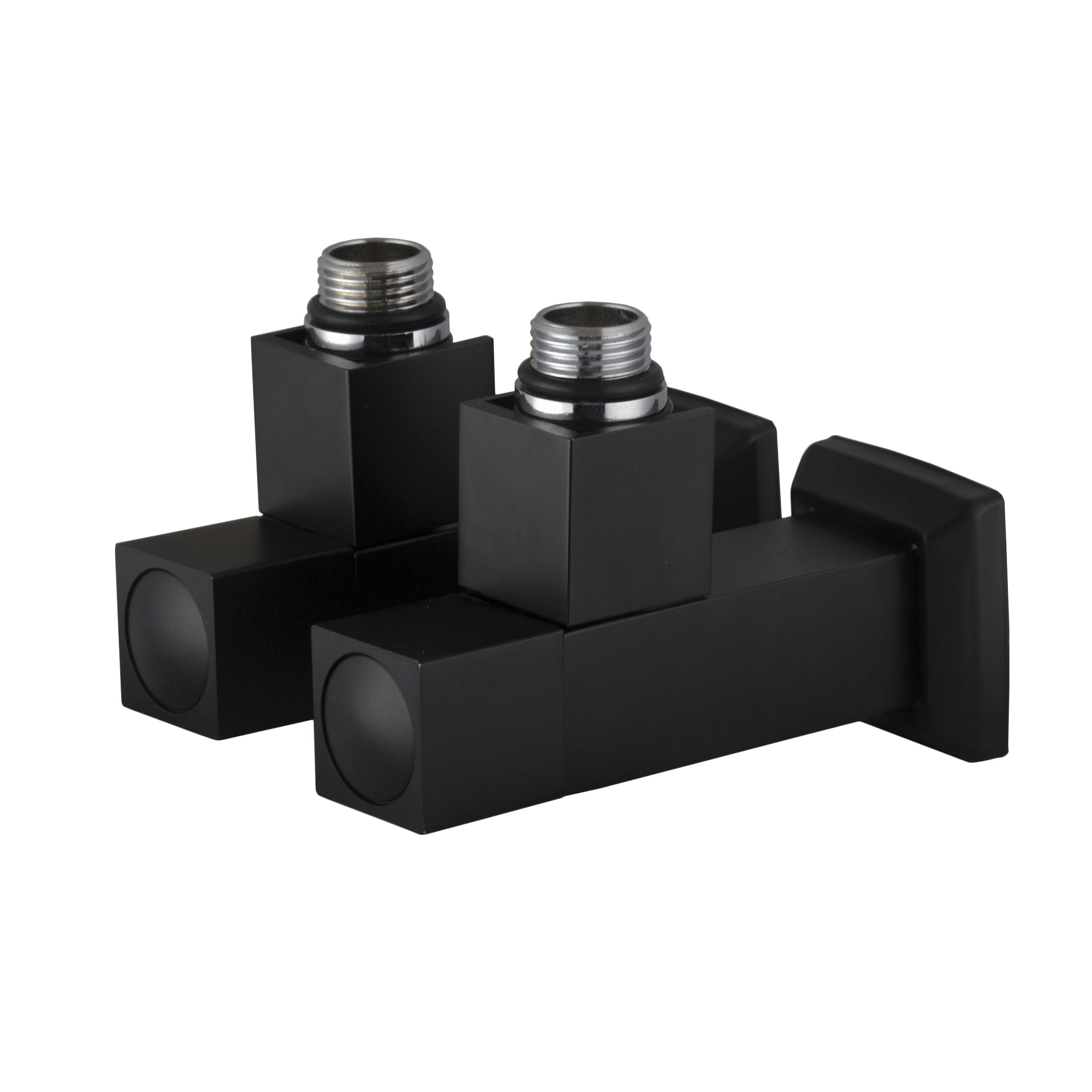 

Набор Кран напівоборотний угловой с американкой SOLOMON LUX 1/2" CUBE BLACK 8888 (2шт.)
