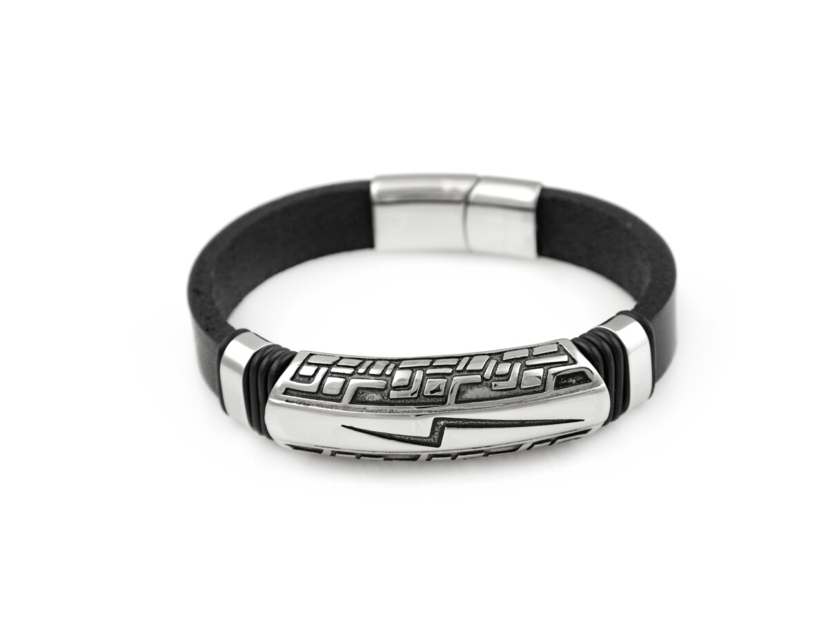 

Браслет Steel Story из медицинской стали 316L и экокожи BSK - 2147