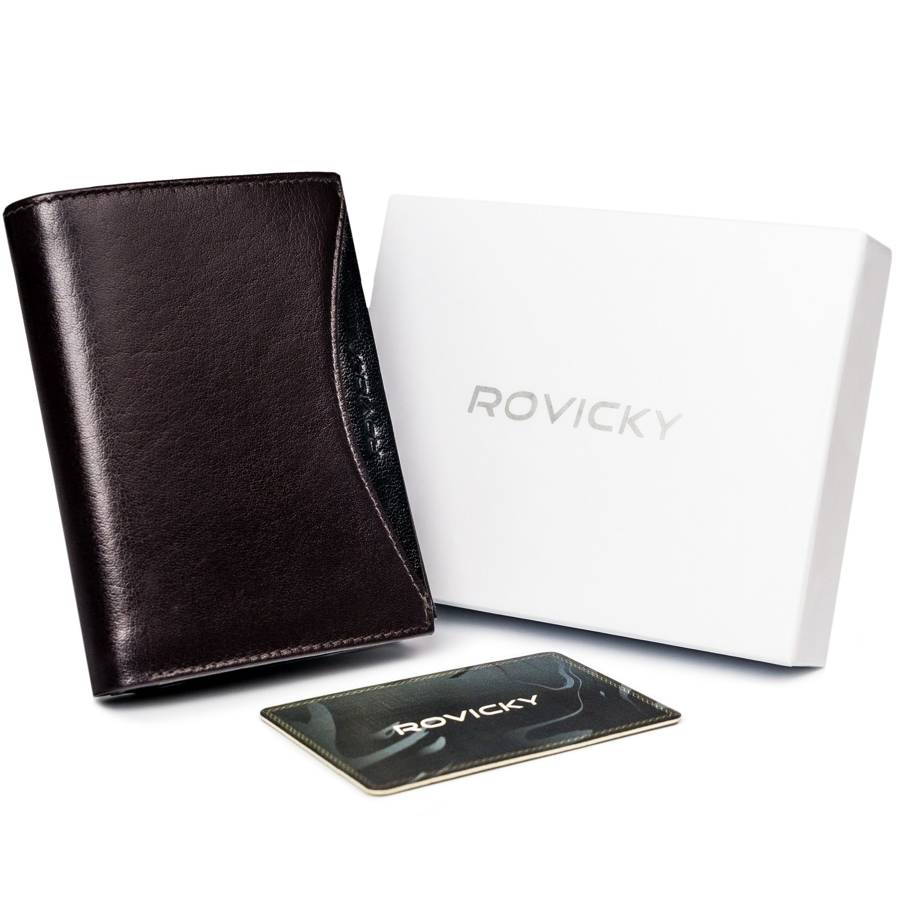 

Кошелек мужской Rovicky 1537-03-BOR-1249 Brown-Black