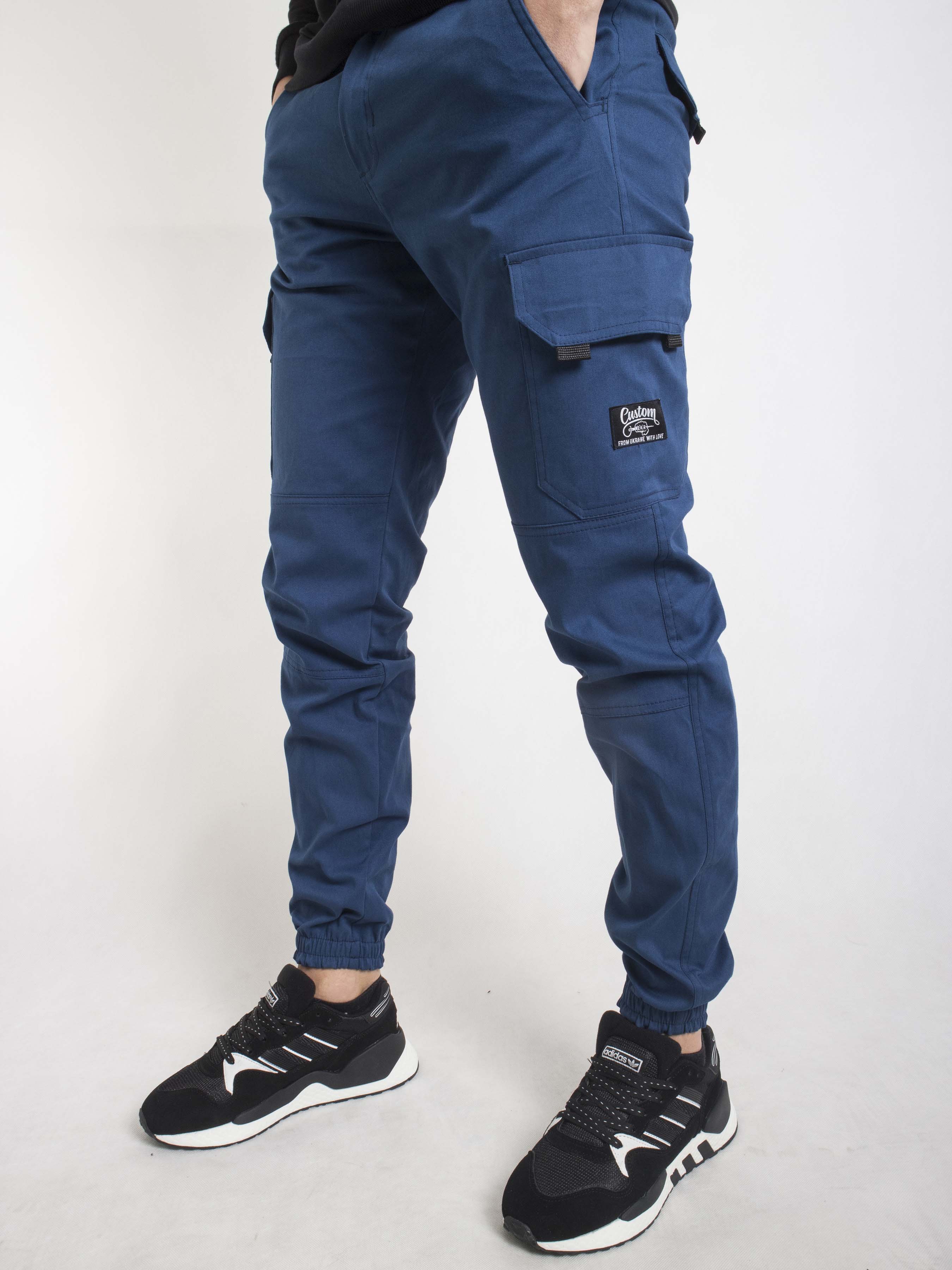 

Штани без начосу Custom Wear Cargo Premium сині, Штани без начосу Custom Wear Cargo Premium сині XS