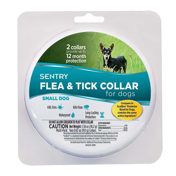 

SENTRY Flea&Tick ошейник от блох и клещей для собак, 6 месяцев защиты, 36 см, 2 шт в упаковке