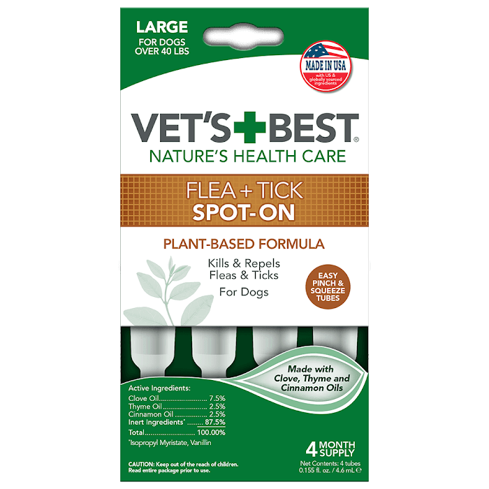

Капли от блох и клещей VET`S BEST Flea&Tick Drops Large для собак крупных пород больше 18 кг