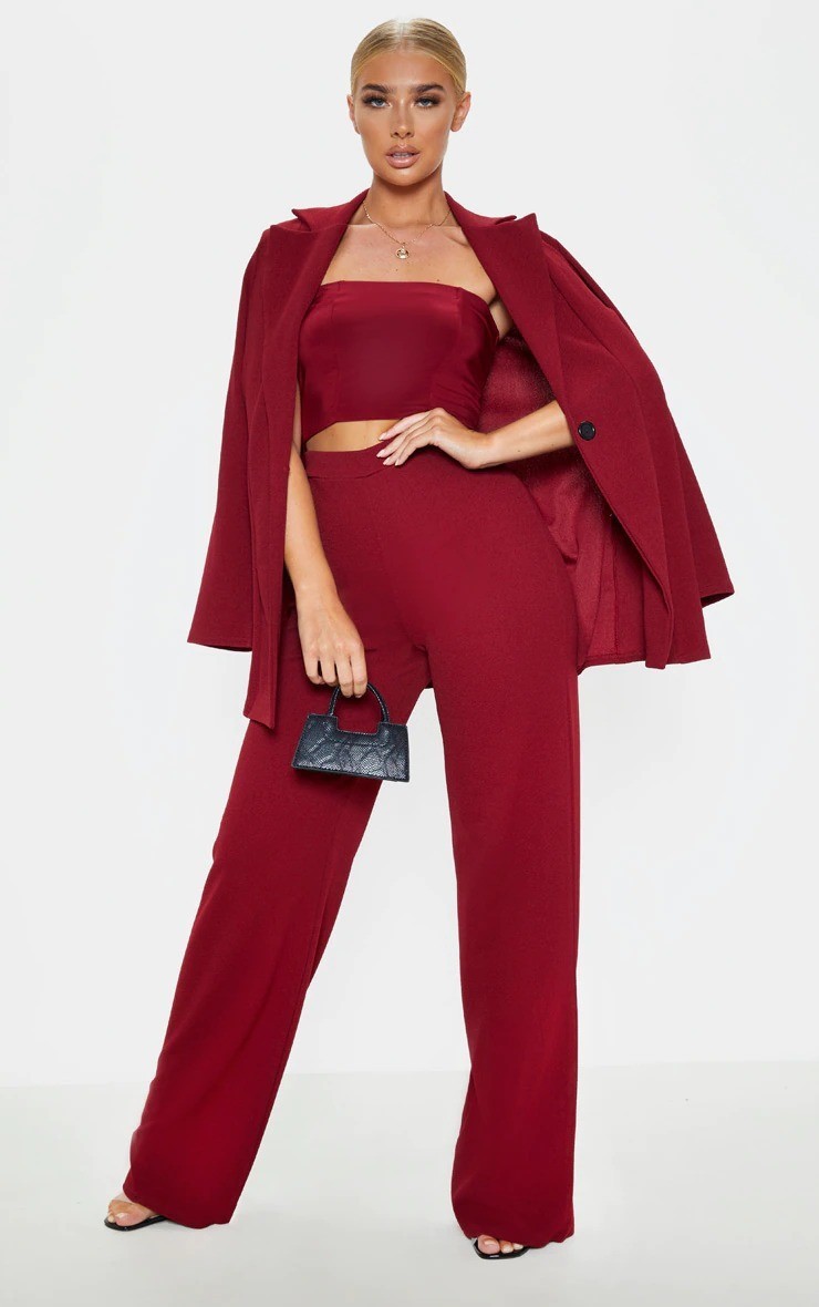 

Брюки Boohoo  бордовый 8527123004389, Брюки Boohoo 36 бордовый 8527123004389
