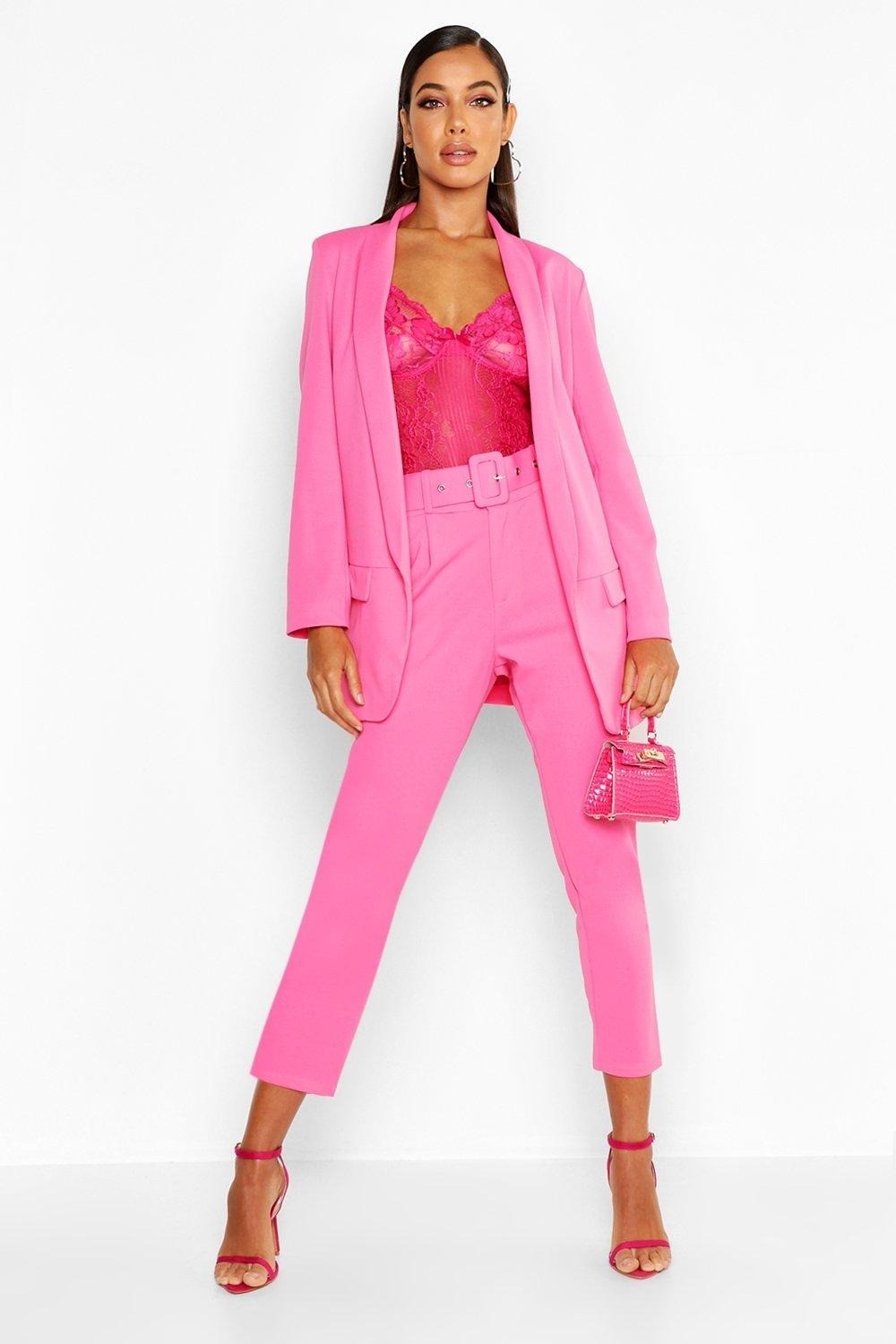 

Брюки Boohoo  розовый 8527123004451, Брюки Boohoo 40 розовый 8527123004451