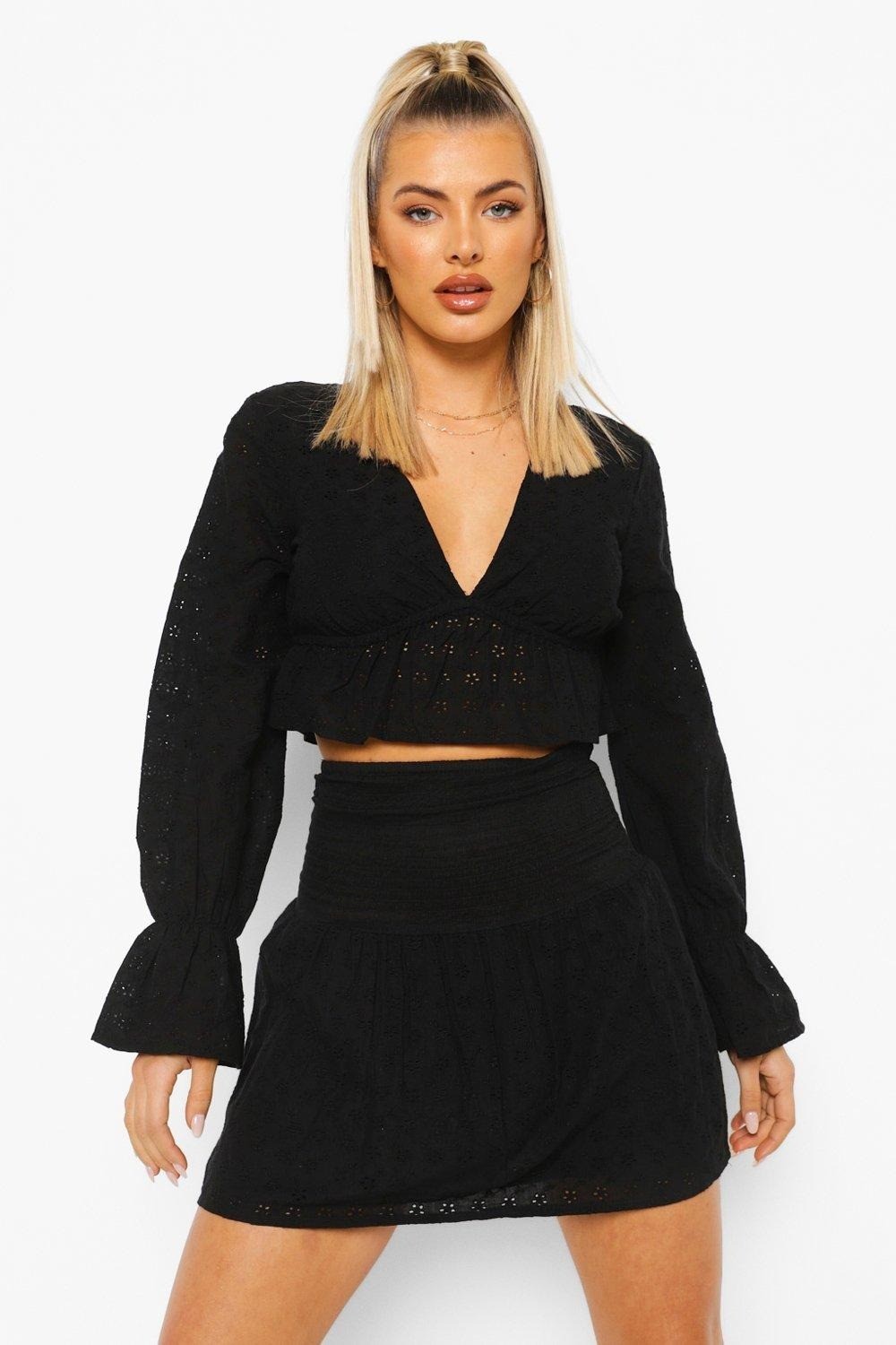 

Юбка Boohoo  черный 8527123004037, Юбка Boohoo 42 черный 8527123004037