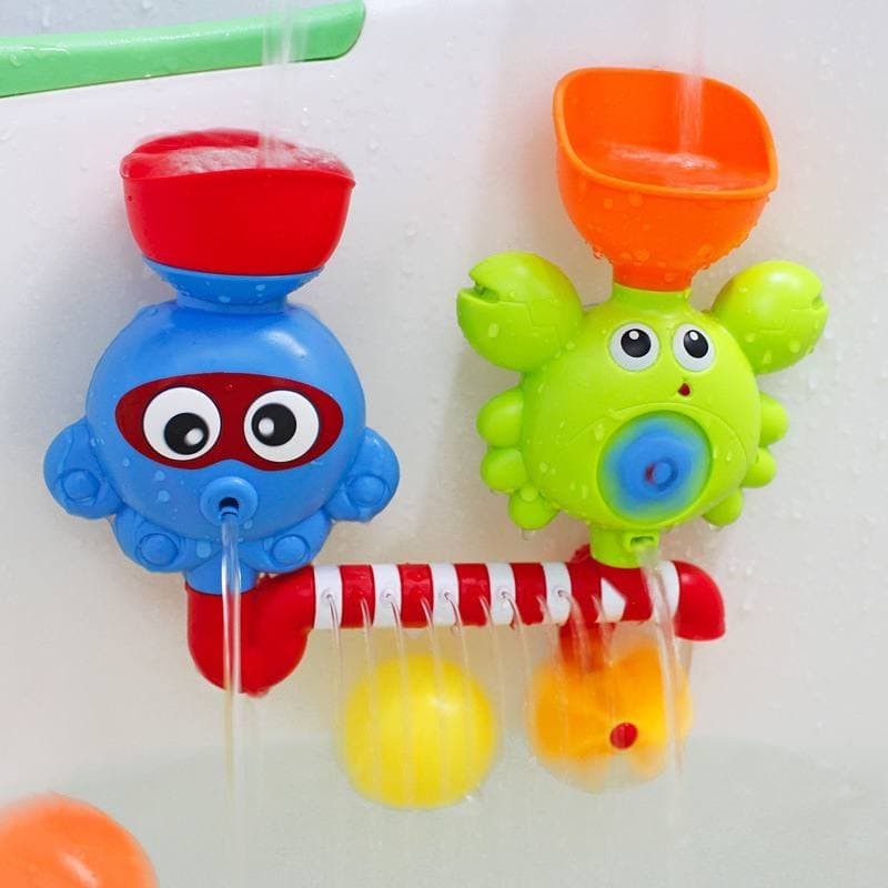 

Детская развлекательная игрушка для купания SL 87010 Водопад Осьминог и краб