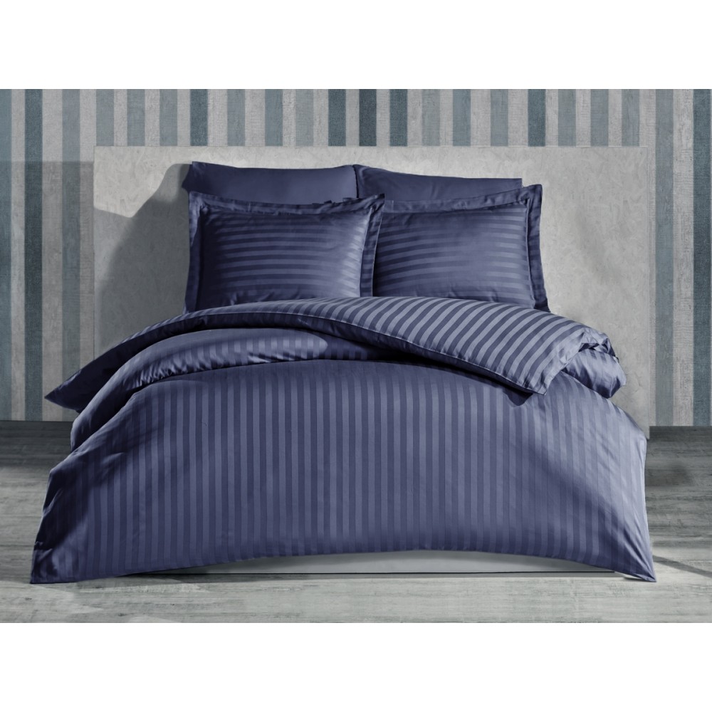 

Комплект постельного белья Stripe Graphite SoundSleep сатин-страйп графит полуторный