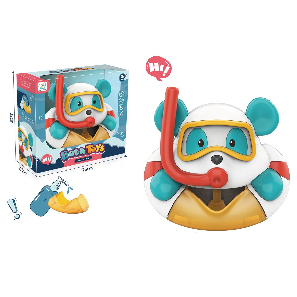 

Детская развлекательная игрушка QINYE TOYS для купания Медвежонок HN1868-1 (181391)