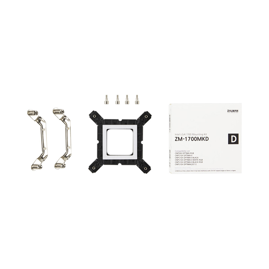

Установочный комплект Zalman LGA1700 для CNPS9X OPTIMA RGB, CNPS10X OPTIMA II BLACK/WHITE (ZM-1700MKD)