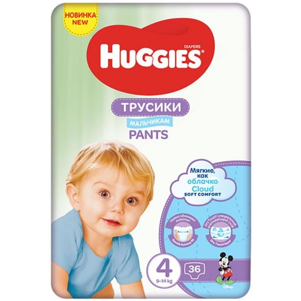 

Подгузники-трусики 4 36шт Huggies (5029053564265) (564265)