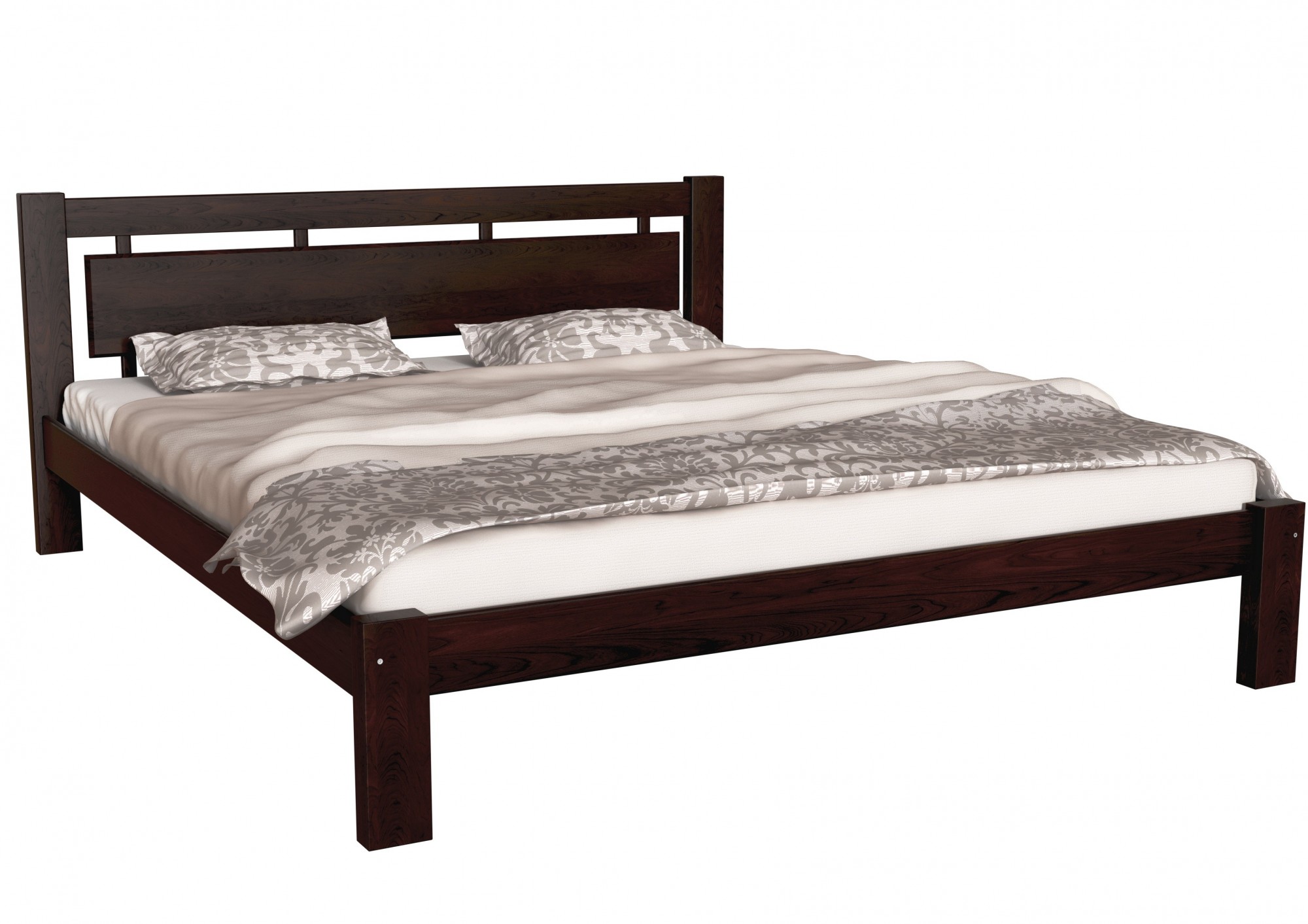 

Двуспальная деревянная кровать Л-210 Скиф 180х200 орех