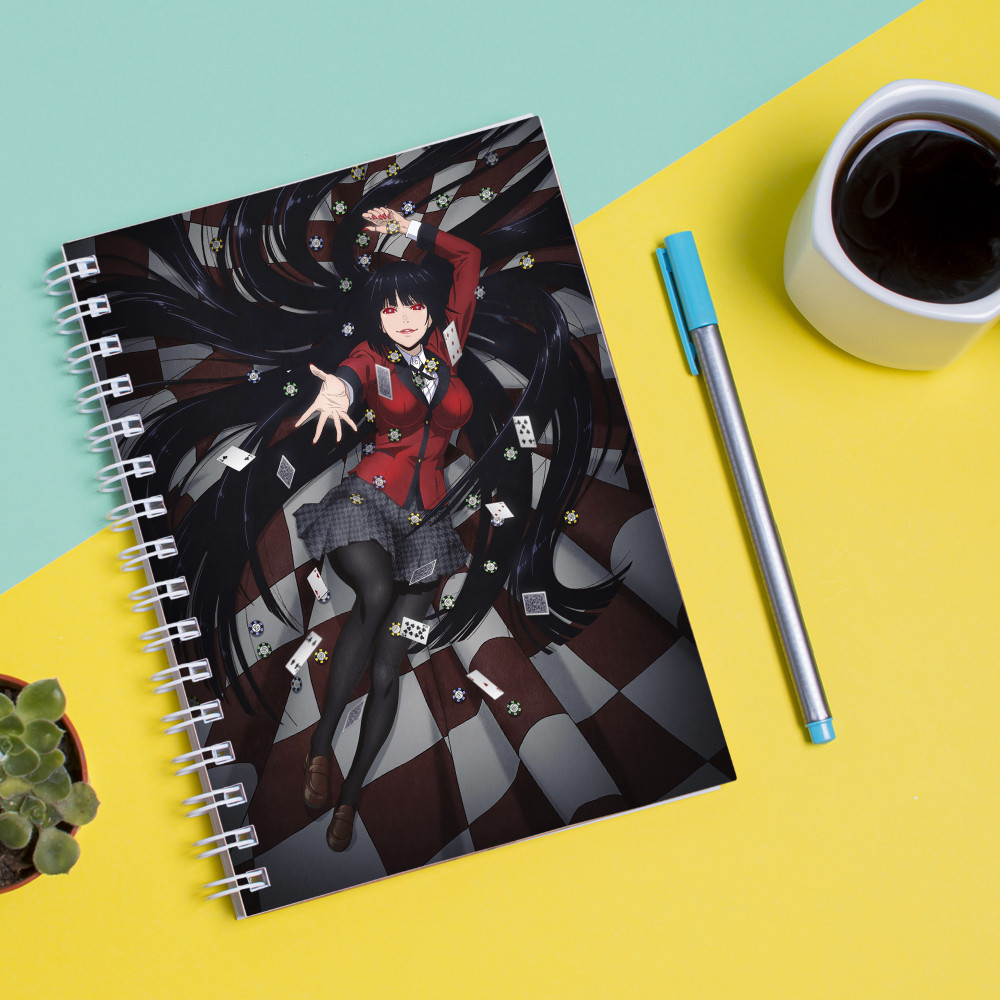 

Скетчбук Sketchbook для рисования с принтом Kakegurui Compulsive Gambler Безумный азарт 5