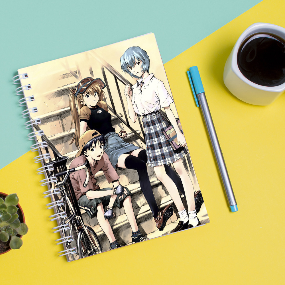 

Скетчбук Sketchbook для рисования с принтом Neon Genesis Evangelion Евангелион нового поколения 4