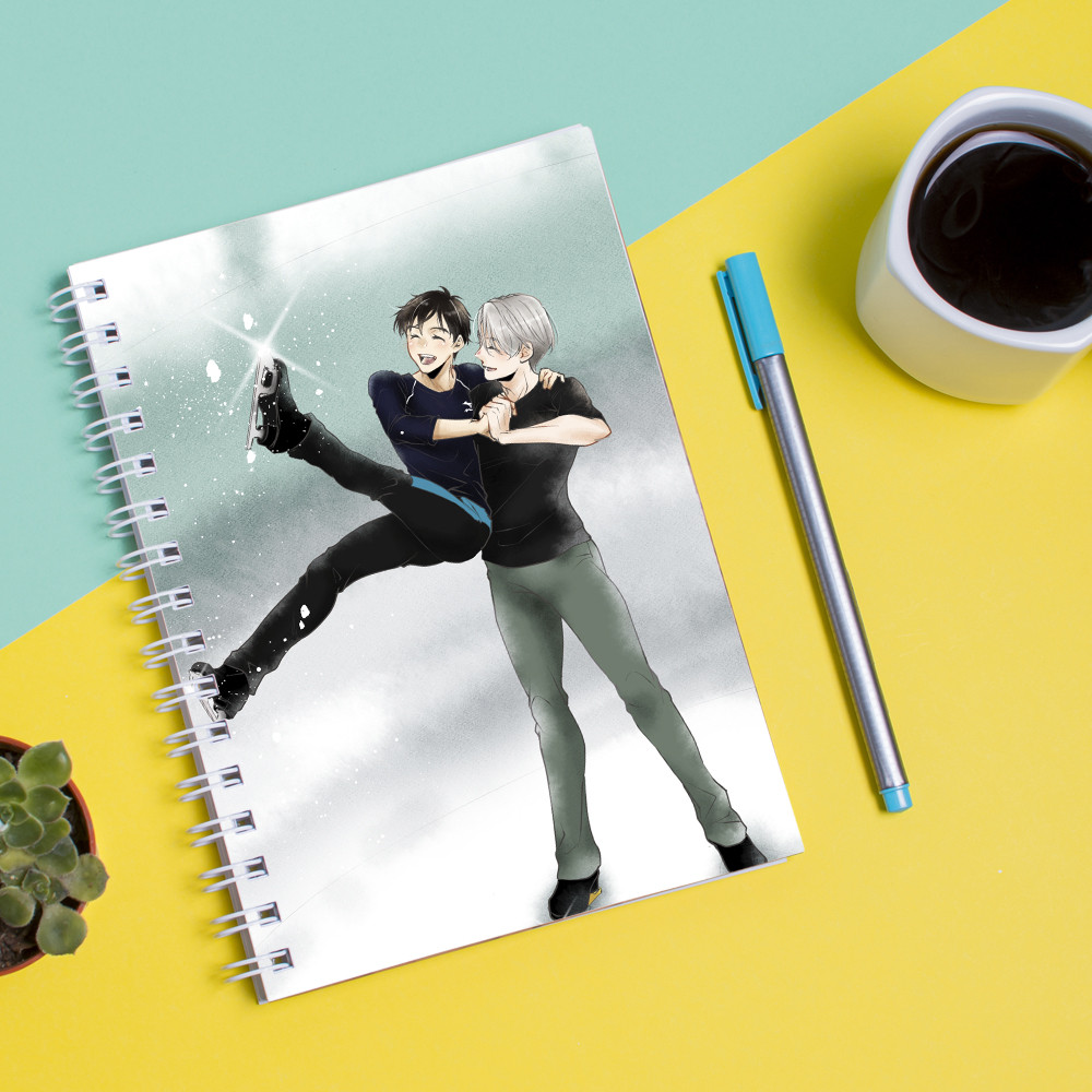 

Скетчбук Sketchbook для рисования с принтом Yuri on Ice - Юри на льду 4