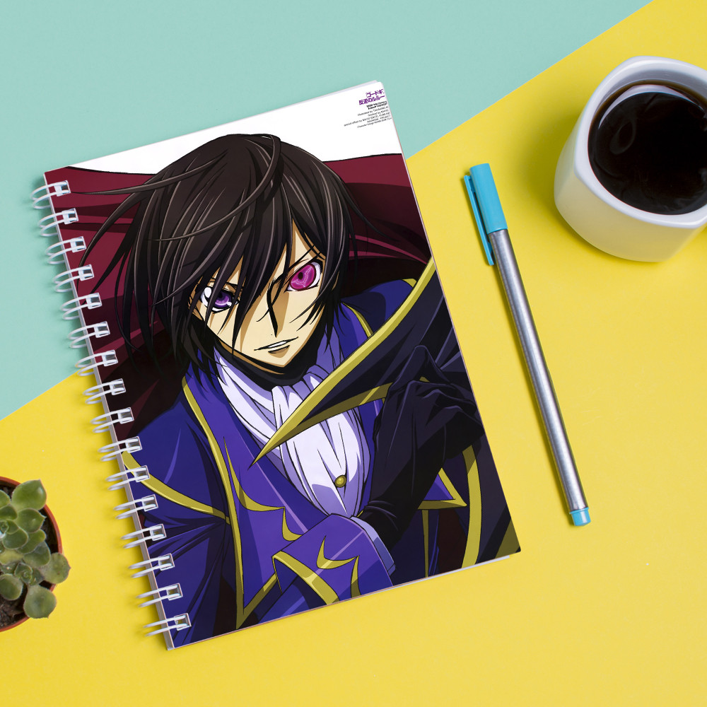 

Скетчбук (Sketchbook) для рисования с принтом "Code Geass Hangyaku no Lelouch-Код Гиас Восставший Лелуш"